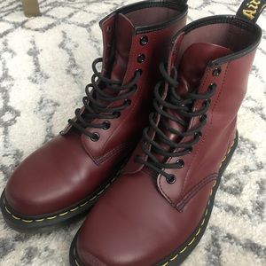 Dr. Martens 1460 Smooth Red Leather Boots